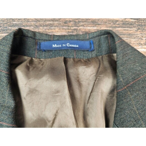 Polo University Mens 40S Brown Widowpane 2-Btn Blazer Jacket Sport Coat Wool EUC - Picture 7 of 12